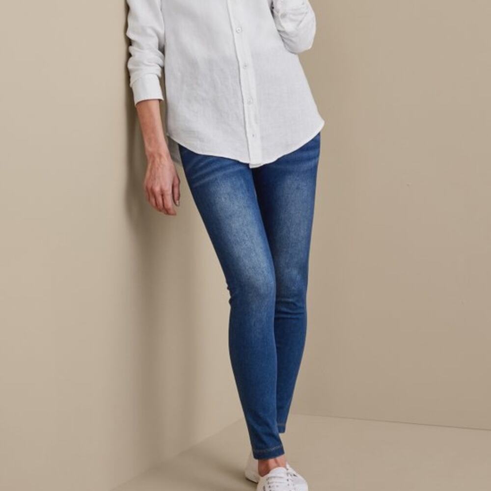 Soft Surroundings Slim Straight Leg Jeans - 4